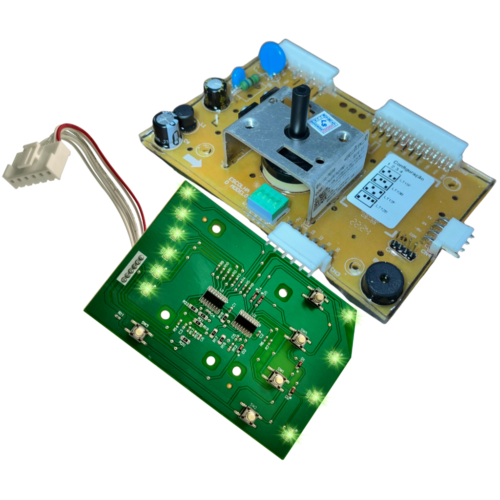 Kit Placa Potência Interface Compatível Para Lavadora Electrolux LT12F Led Verde 70201326 A99035153