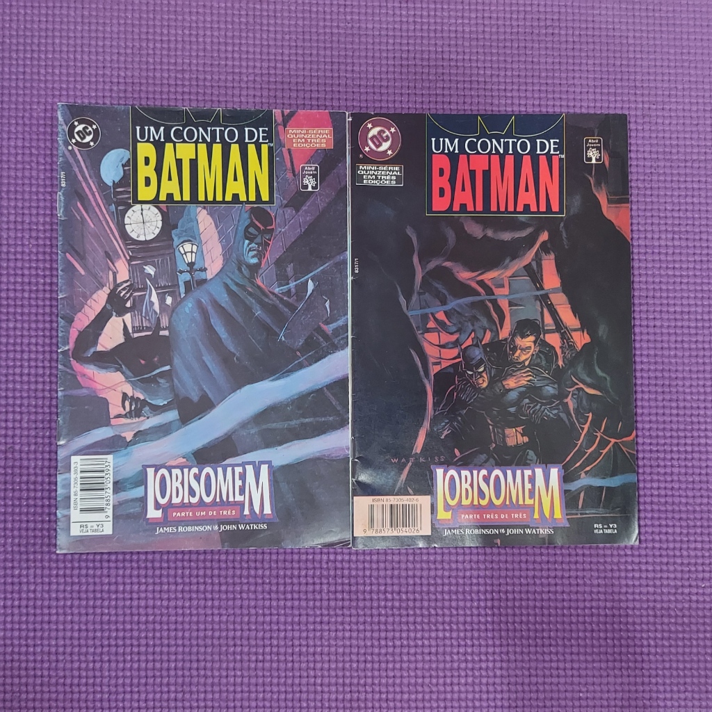 UM CONTO DE BATMAN LOBISOMEN N°: 01 e 03 MINI SÉRIE HQ PT BR ABRIL JOVEM PACOTE
