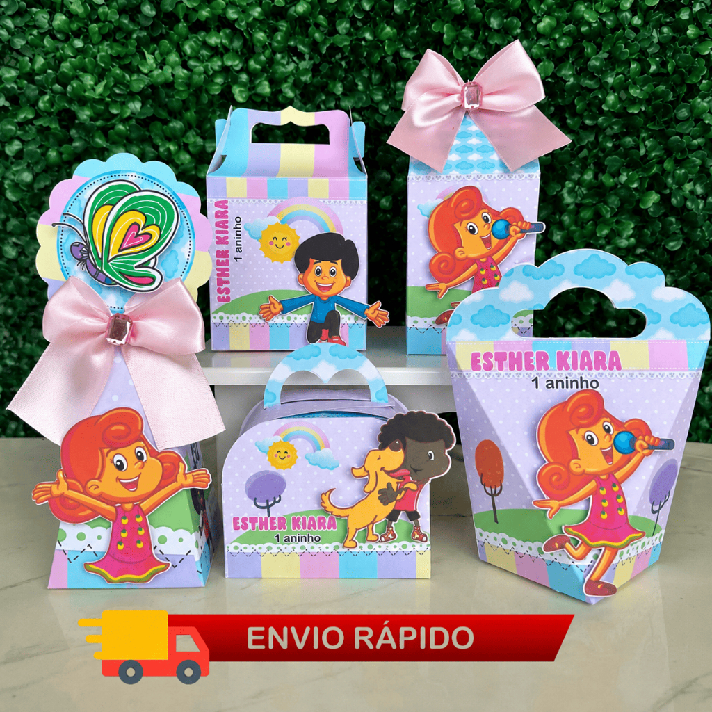 Kit Caixinhas Personalizadas 3 Palavrinhas – Lembrancinhas para festa - Pegue E Monte