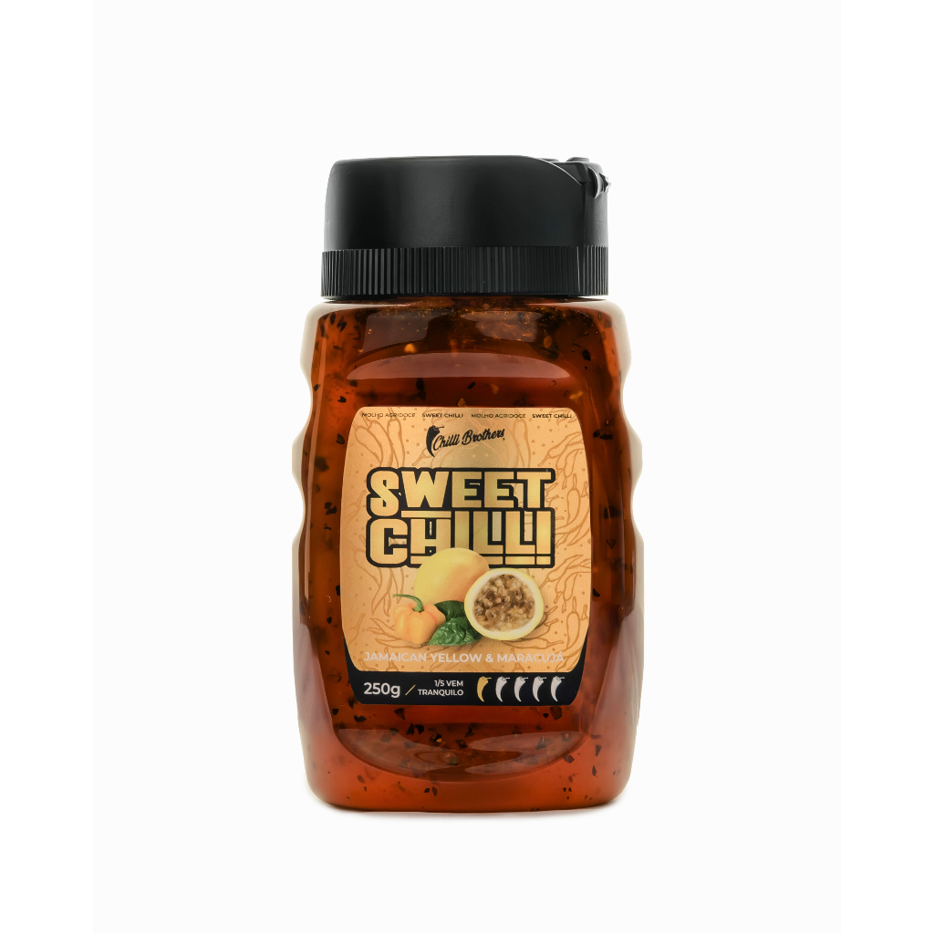 Molho Agridoce Sweet Chilli De Maracuja Com Pimenta Jamaican Yellow 250g Chilli Brothers