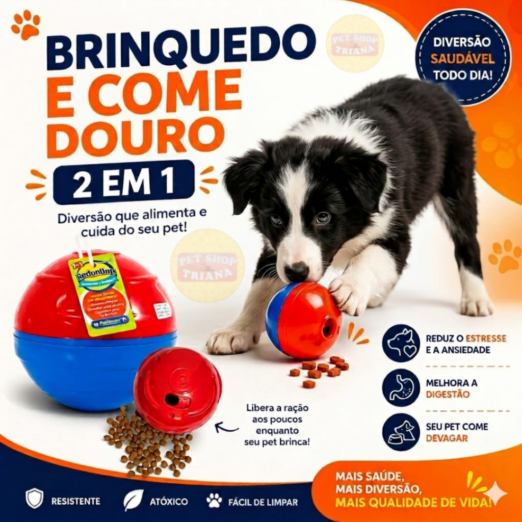 Brinquedo Comedouro Da Pet Games Pet Ball Para Cão Usar Com Ração E Petiscos Cachorro Intuitivo