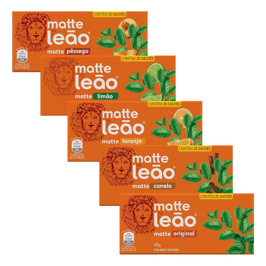 Chá Matte Leão 25 Sachês 40g - Sabores