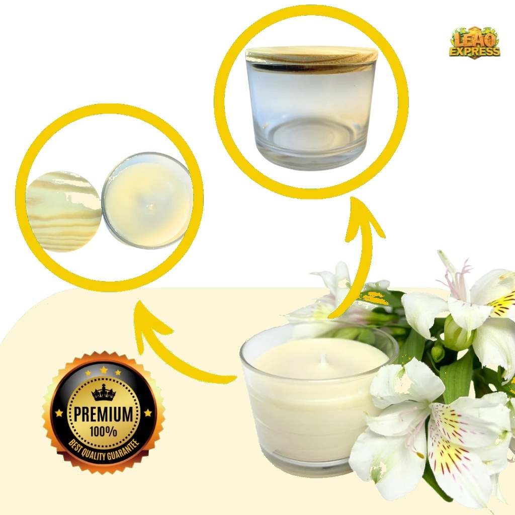 10x Pote de Vidro com Tampa para Vela 150ml | Porta Vela Aromática | Velas Aromáticas Perfumada