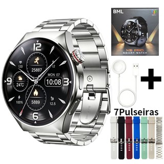 Smartwatch X5 Pro Relógio Inteligente 2,04"  Redondo AMOLED GPS NFC ChatGPT Bluetooth Chamada IP67 Notificações de mensa
