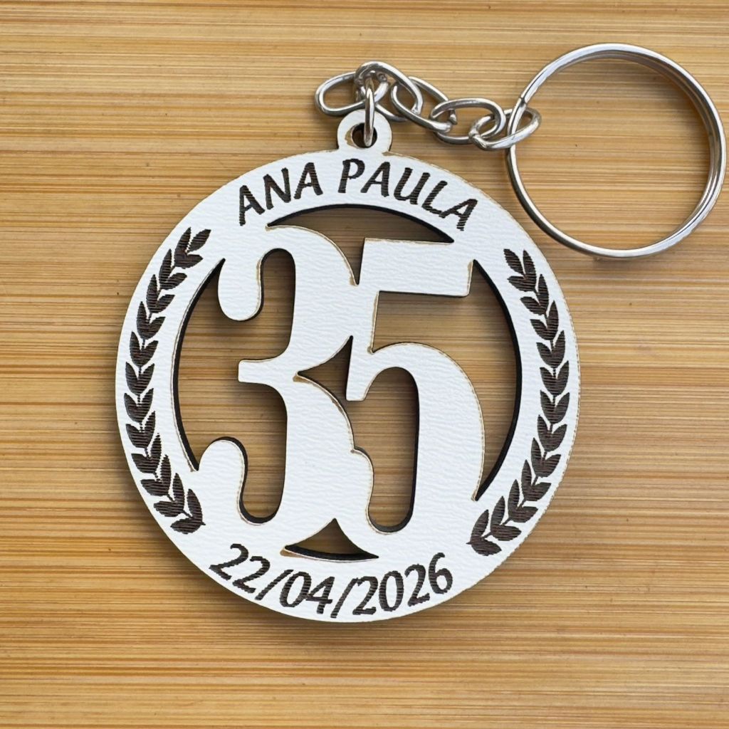 Kit Chaveiros - Aniversário Tema Personalizado MDF Lembrança Festa Evento Lembrancinha em Madeira MDF