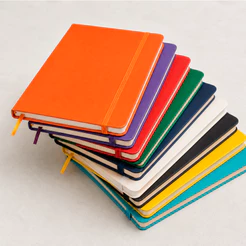 Caderneta para Anotações Agenda Lisa Capa Dura C/Elastico A5 (21x16) 78 Folhas Pautadas Personalizada