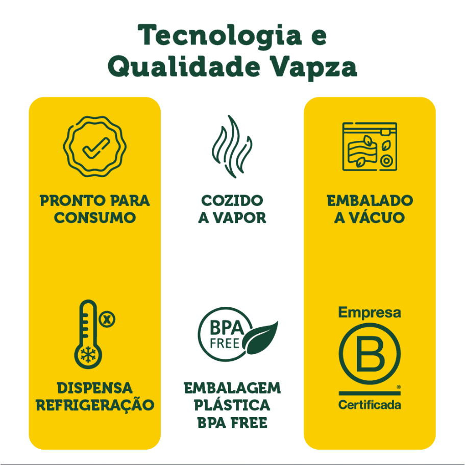 Vapza 7 Grãos Orgânico 250g Cozido no Vapor 100% Orgânico