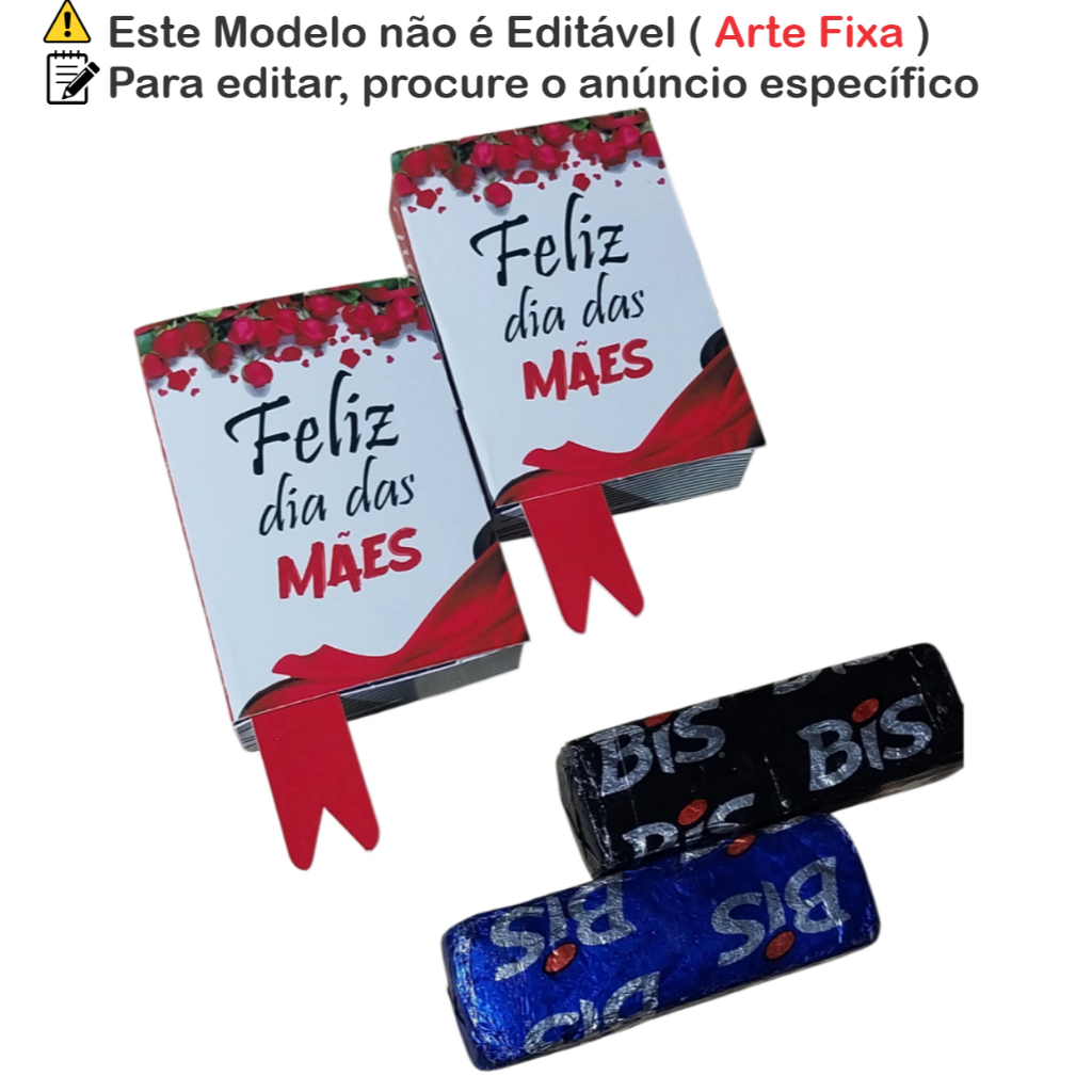 Lembrancinhas Dia das Mães Mini Livro Porta Bis | Papel Fotográfico 180g | Dia das mães pétalas vermelhas cod. dmapv