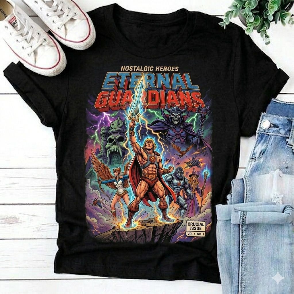 Camiseta Blusa Unissex He Man Desenho anos 80 heroi superheroi preta branca serie filme