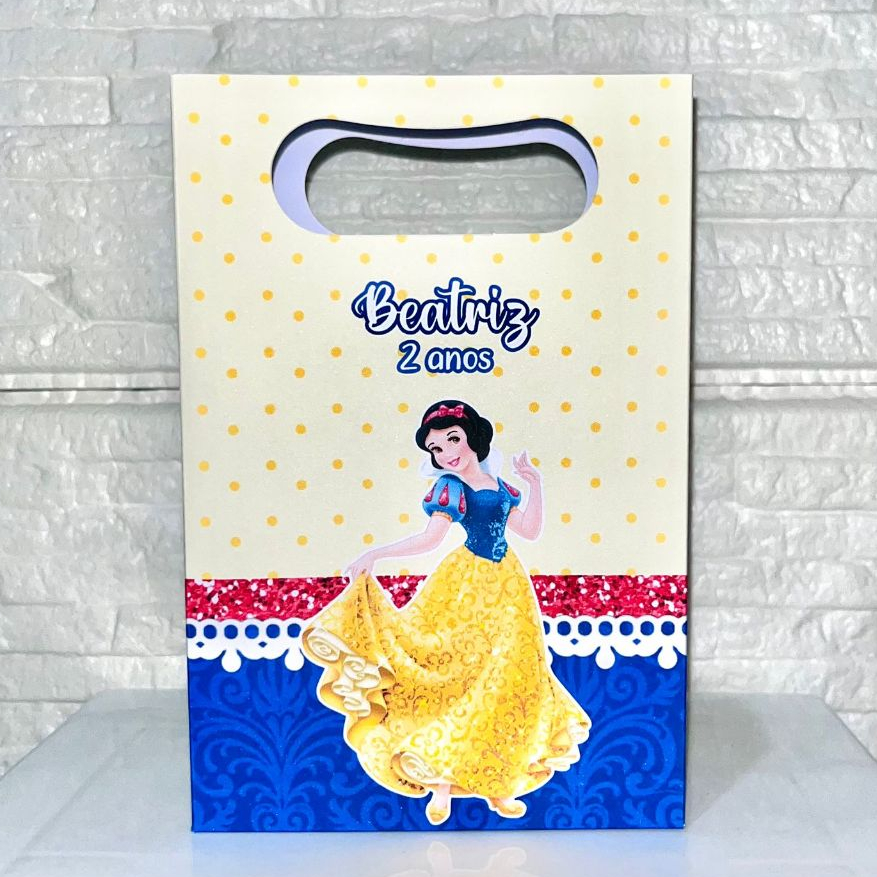 SACOLINHA PERSONALIZADA PARA LEMBRANCINHAS PRINCESA BRANCA DE NEVE | SACOLA PERSONALIZADA | SACOLA SURPRESA