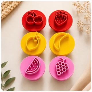 Kit Carimbos para Brigadeiro frutas Frutinhas Marcador Molde Argila