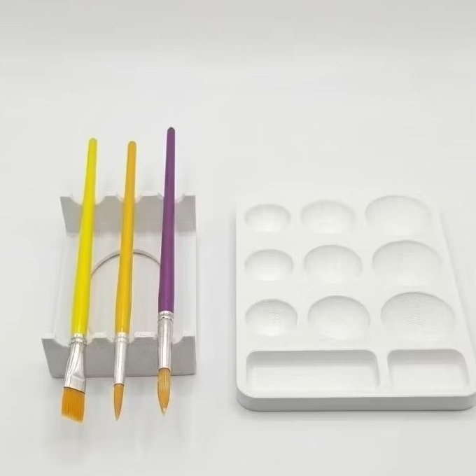 Kit Organizador De Pintura Godê E Porta Pincel em impressão 3D