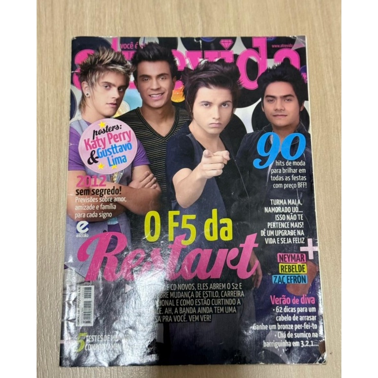 Revista antiga restart, pelanza, antiguidade, colecionador, colecionadora, coleção, fã, infância, todateen, atrevida