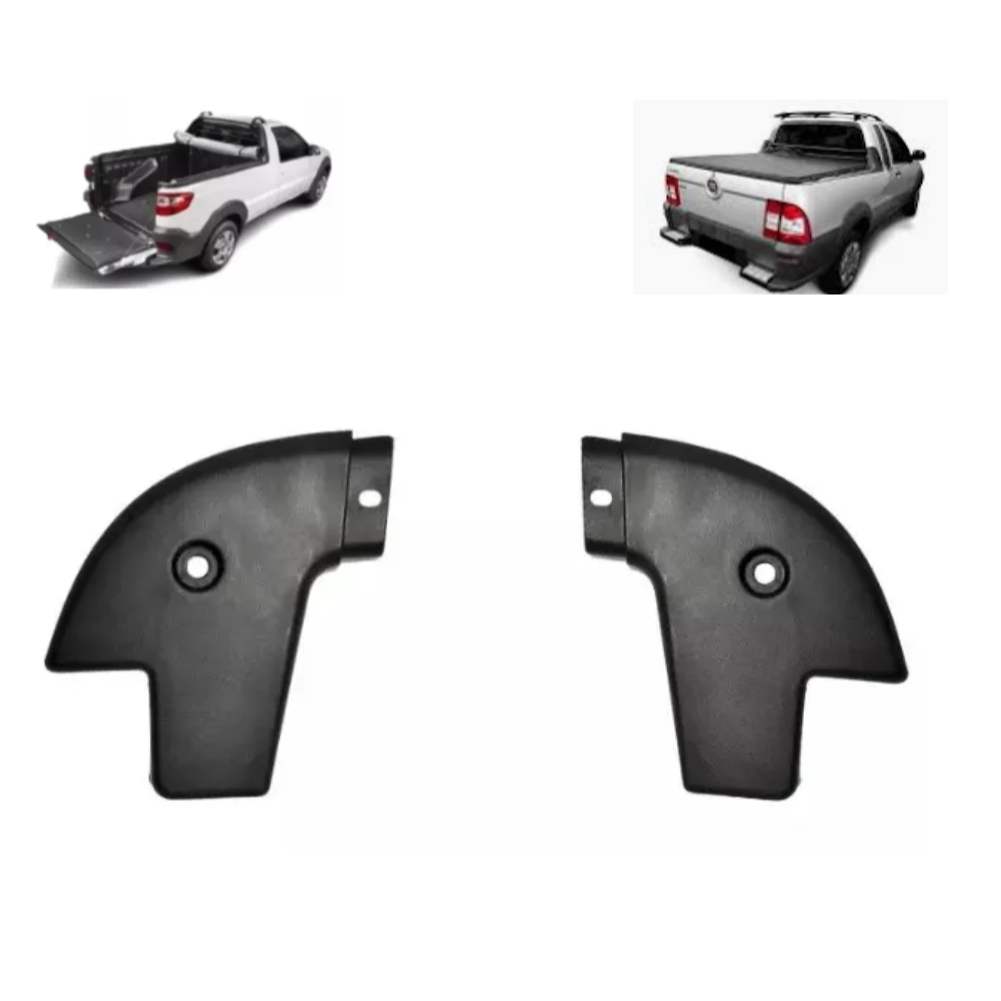 Par Frisos Do Protetor Da Caçamba Tampa Traseira Fiat Strada Working E Trekking 1997 A 2013