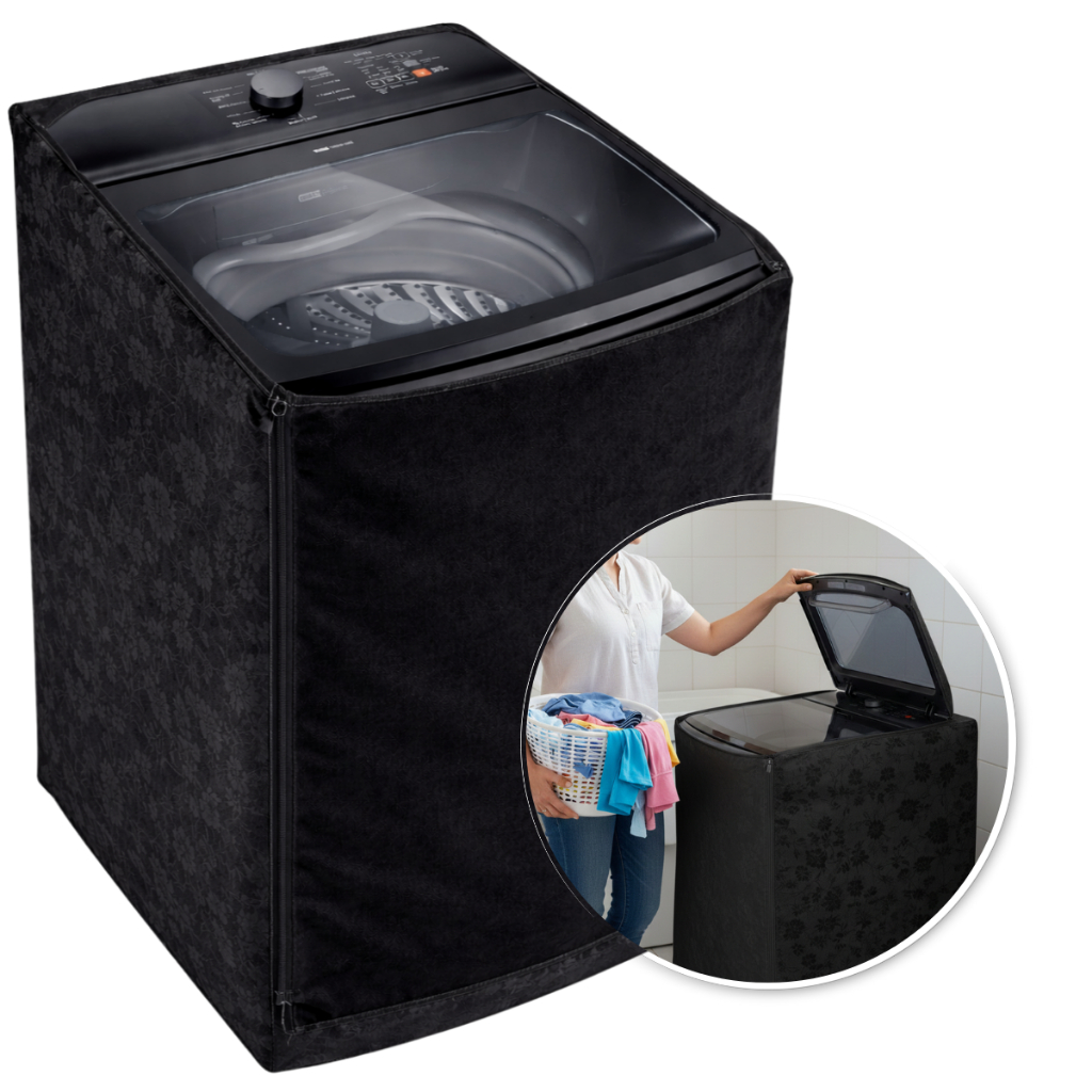 Capa Maquina Brastemp BWF 18kg Impermeavel Reforçada Estampada Floral Protetora Sol Chuva Maresia Sereno