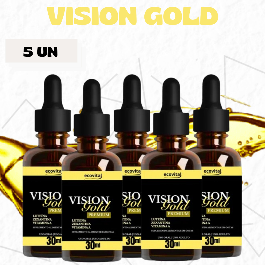 VISION GOLD - Suplemento Alimentar - Mega Promoção - 5 Unidades