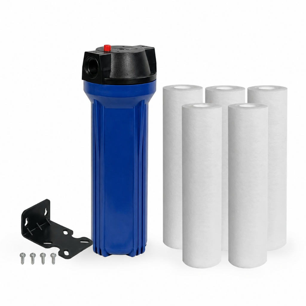 Filtro Para Caixa Dágua, Purificador, Filtro Cavalete Filtração De Sujidades + 5 refis