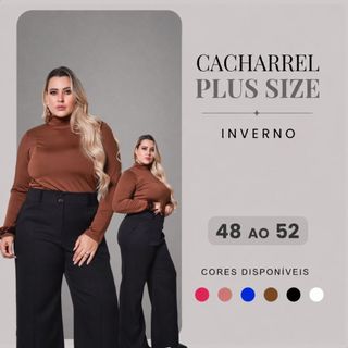Cacharrel Feminina Plus Size Lisa Gola Alta Frio G1 G2 G3 Blusa Suplex