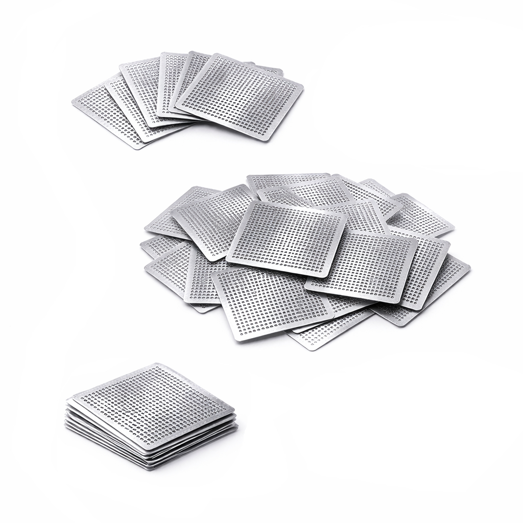 Kit De 27 Stencils Bga Universal Resistente Calor Direto Smd