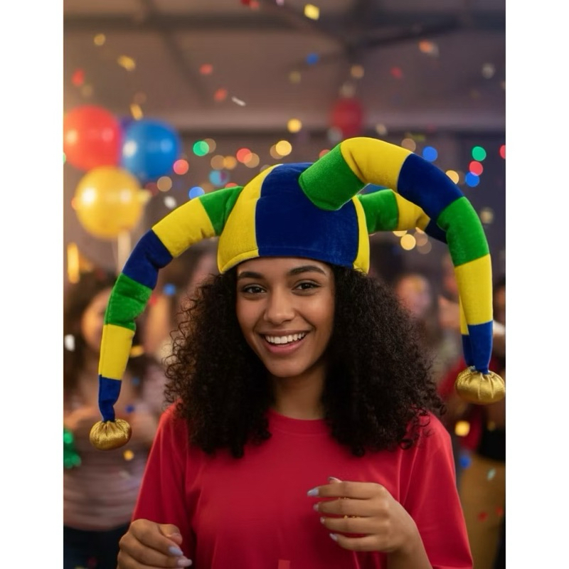 Chapéu Bobo Da Corte Com 4 Pontas | Festa Fantasia, Copa 2026, Jogo, Brasil, Pegadinha, Filmes, Teatros, Quatro Pontas
