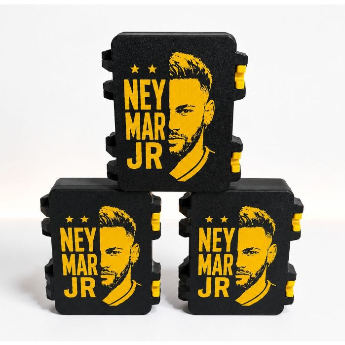 Caixa Porta Figurinha p/ Álbum Copa do Mundo 2026 - NEYMAR JR / MESSI / CR7 Organizador de Figurinha