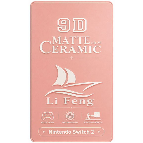 Película Protetora Cerâmica Fosco 9D Compatível Com Nintendo Switch 2ª geração