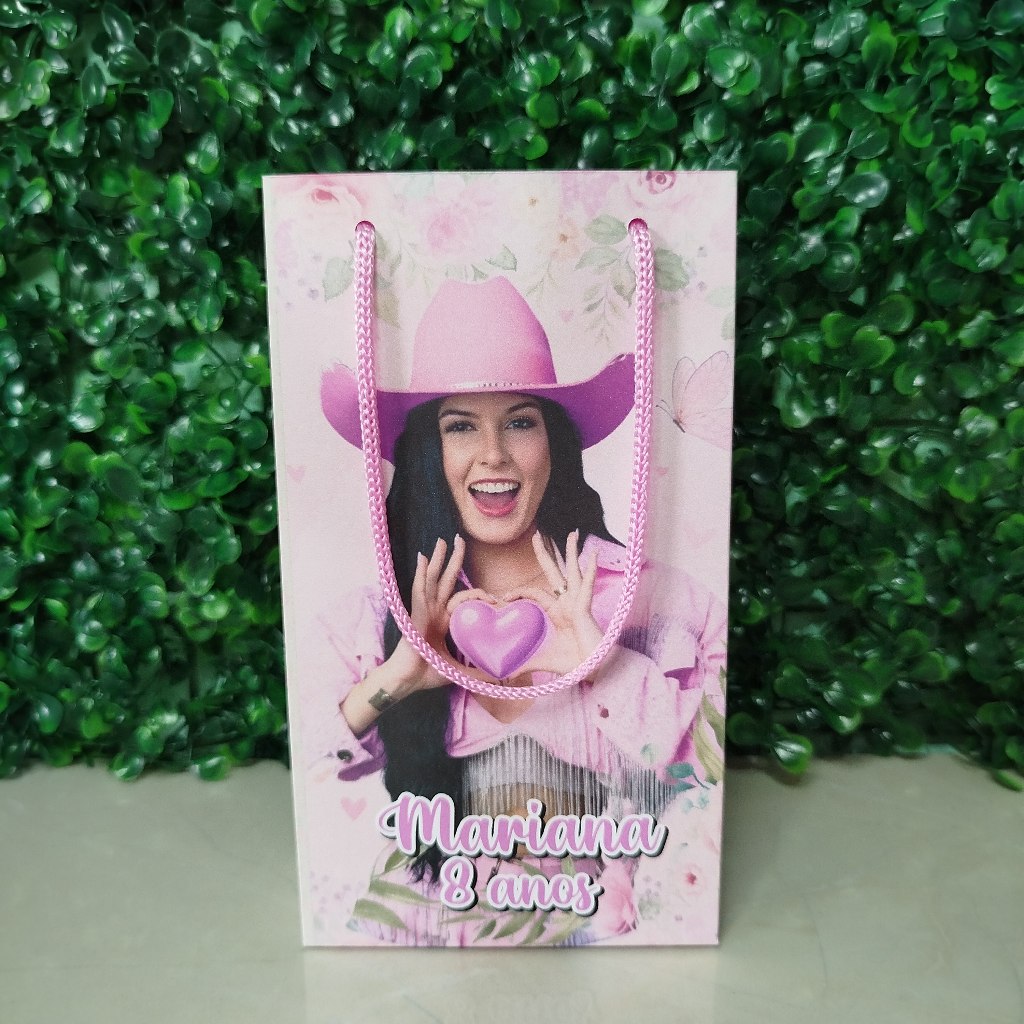 Detalhes do Sacolinha Surpresa Ana Castela Personalizada Lembrancinha de Aniversário Boiadeira Festa Infantil