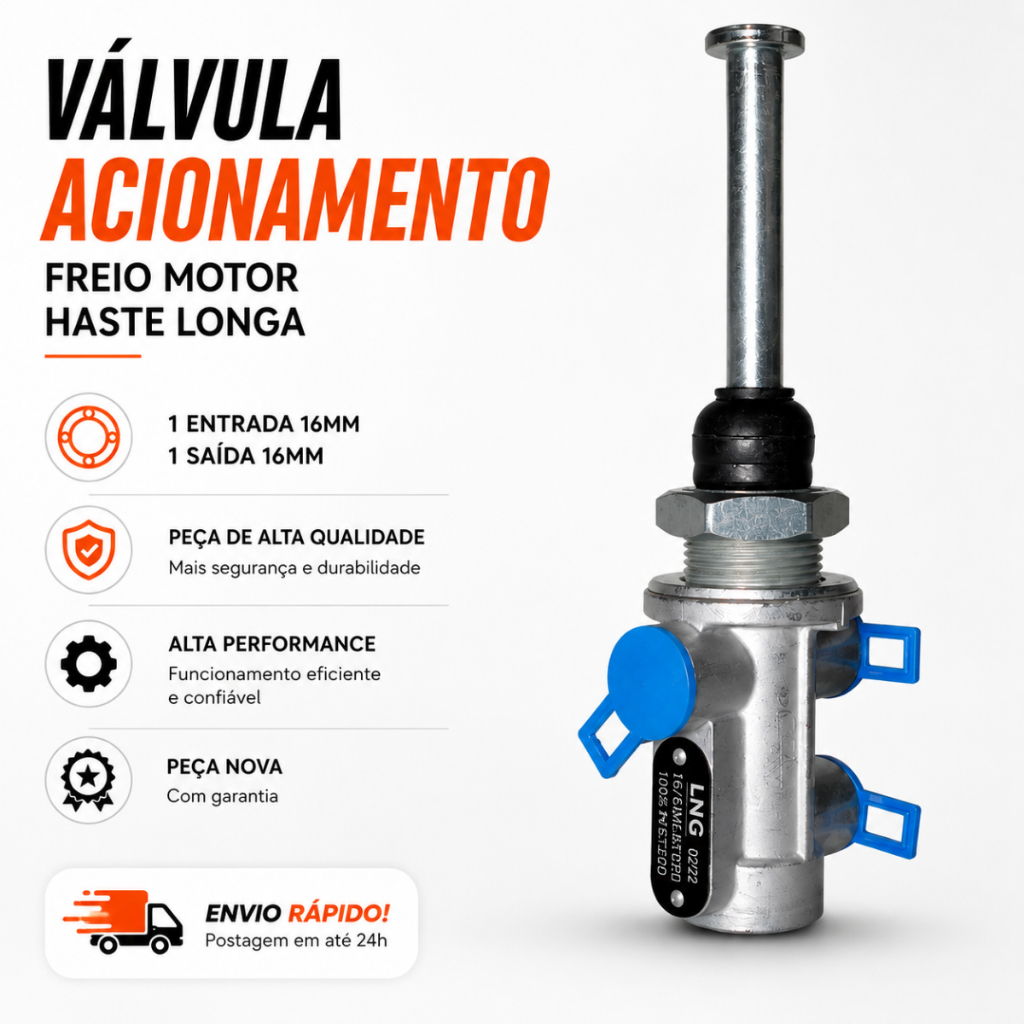 Válvula Acionamento Freio Motor Haste Longa MB 1313 1513