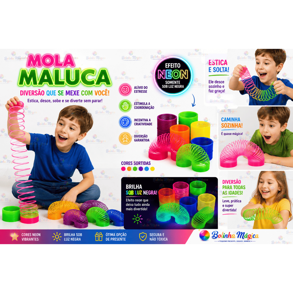30 Mola Maluca Grande Neon Kit Festa Lembrancinha