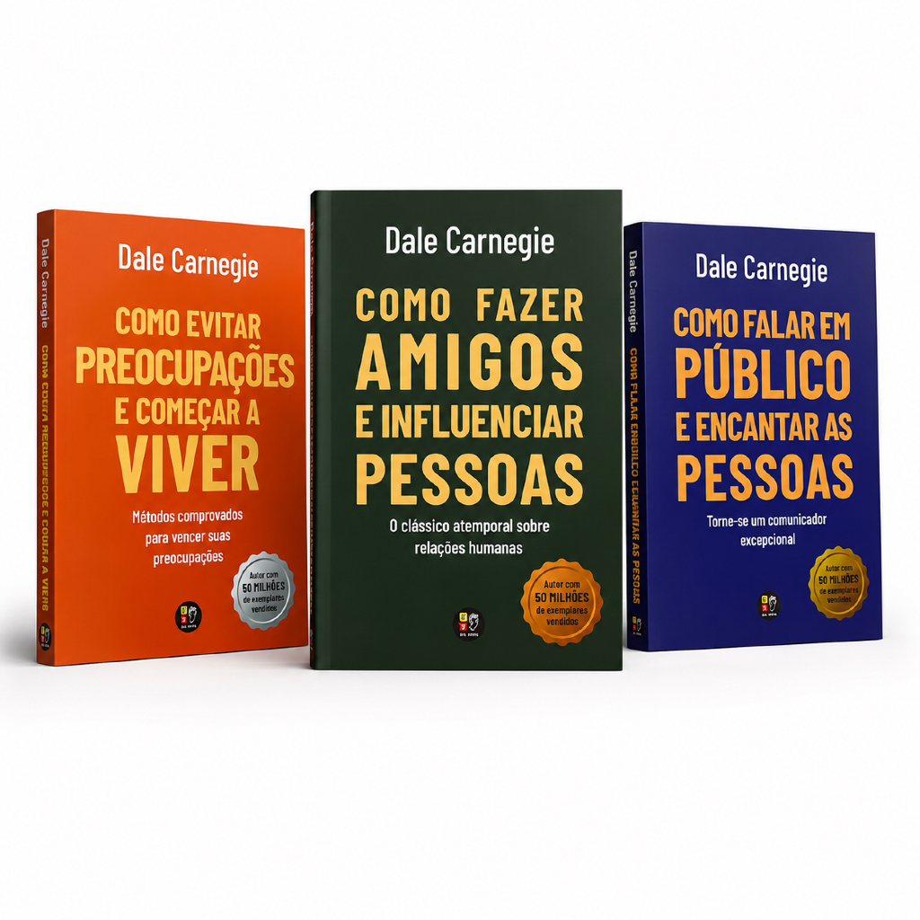 Imagem Box Com 3 Grandes Obras do autor de Como Fazer Amigos e Influenciar Pessoas | Dale Carnegie