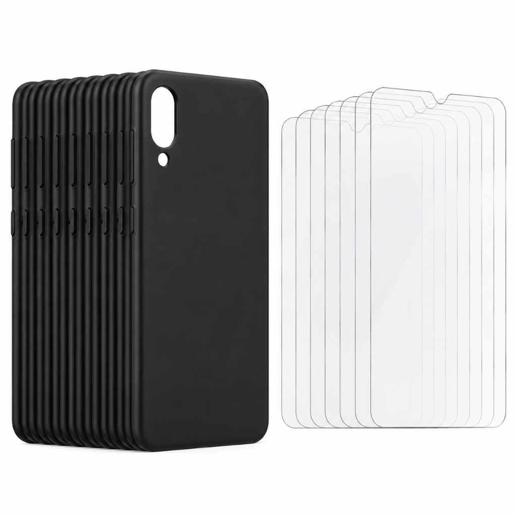 Kit Atacado 10x Capa + Película Vidro Galaxy A16 Cor: Preta