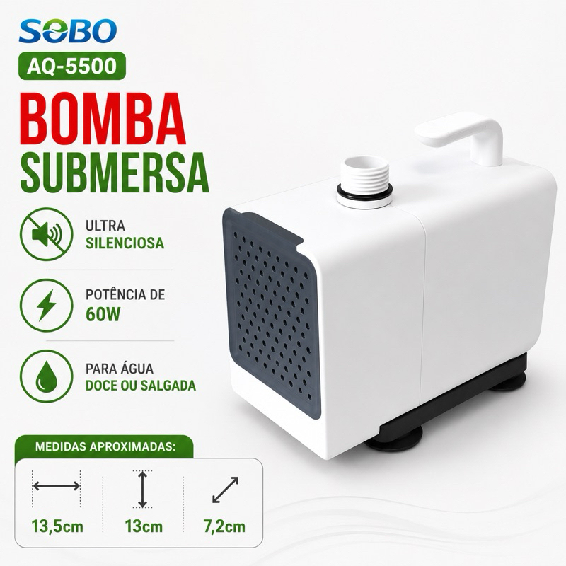 BOMBA SUBMERSA 3000 HIDROPONIA ELEVA 3m FONTE CLIMATIZADOR