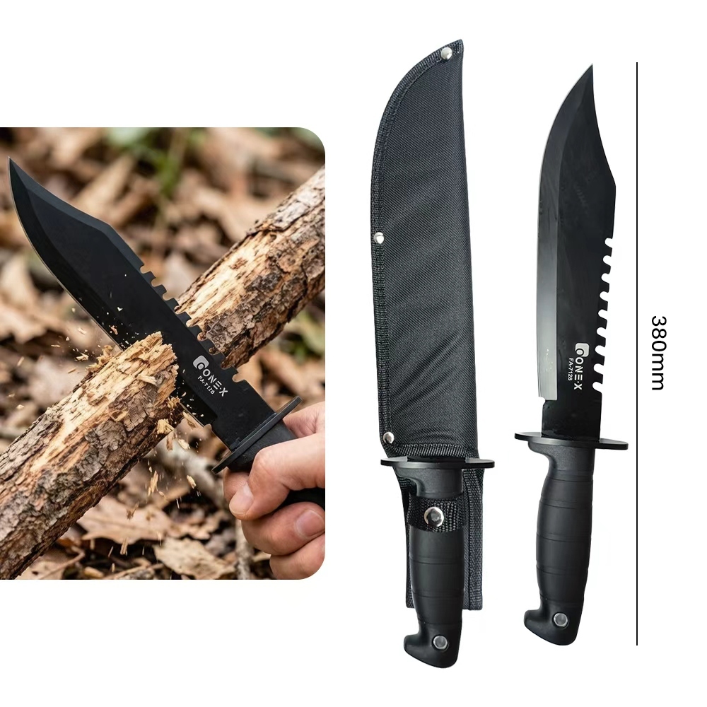 Faca Tática Militar Com Bainha Para Caça, Pesca e Sobrevivência ao Ar Livre Esportiva caça Camping Agro