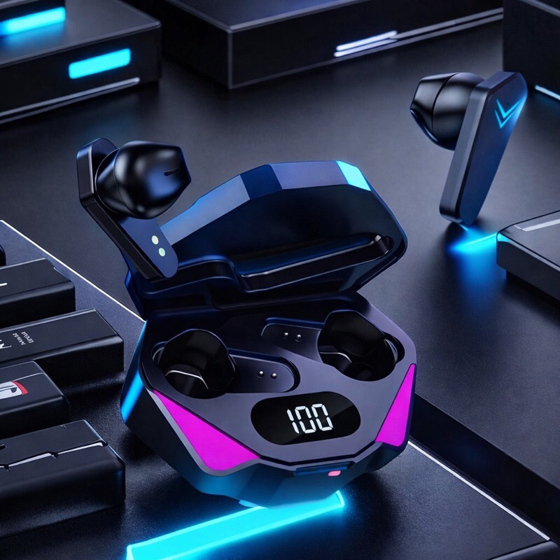 Fone de Ouvido Bluetooth X15 TWS Pro Gamer Stereo Surround Sem Fio Baixa Latência Com Microfone Cancelamento de Ruído