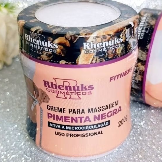 Creme para massagem corporal - Gel redutor - Pimenta negra