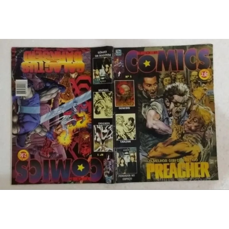 Top COMICS /Escala  Nº 1 (Raridade!) PREACHER O melhor Gibi da Vertigo /Genesis /Tarzan /Perdidos no Espaço