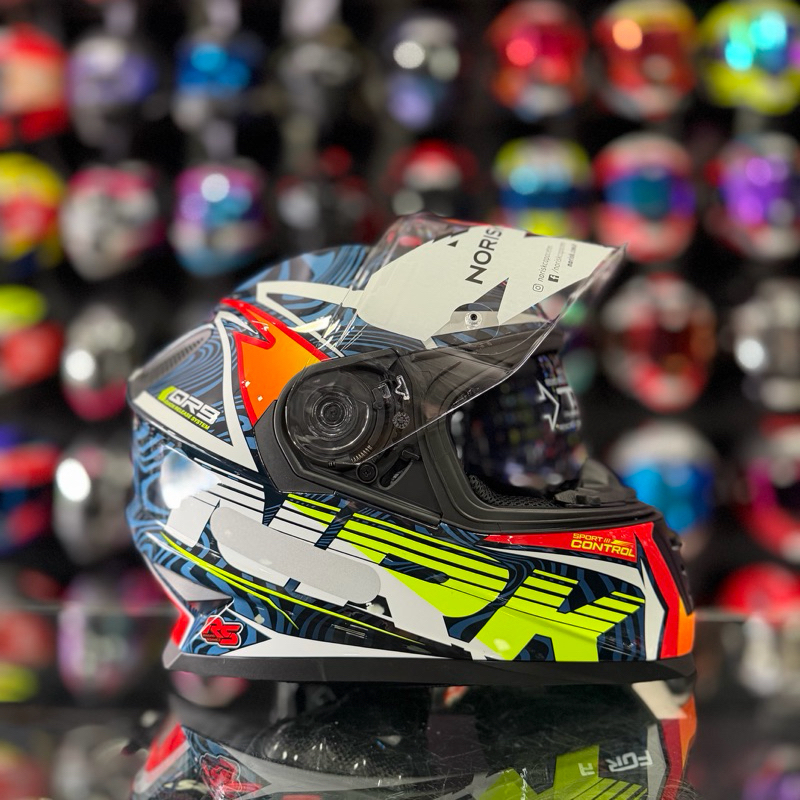 CAPACETE NORISK FF302 SOUL II CONTROL AZUL — imagem 2 de 2