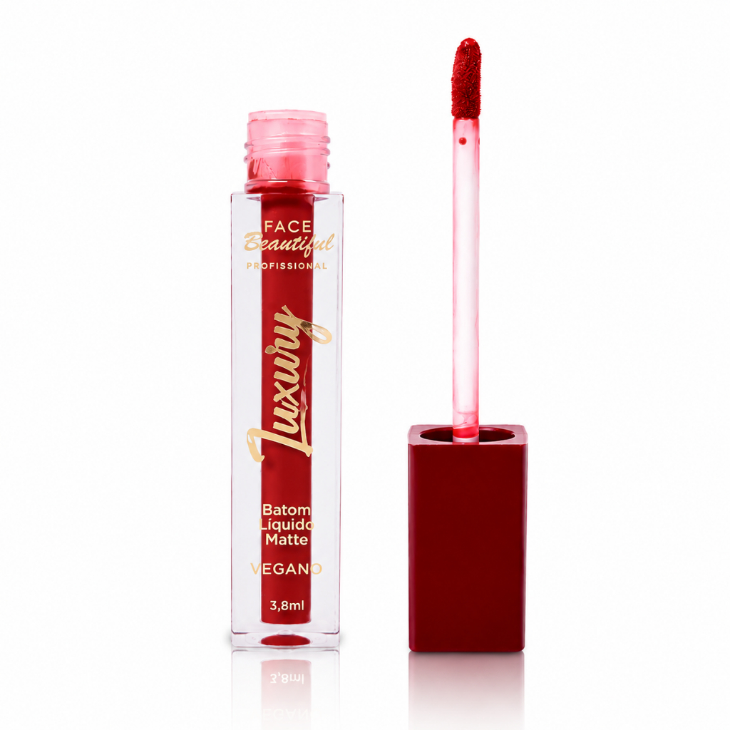 Batom Líquido Matte Luxury Face Beautiful 12h | Vegano, Não Transfere  Longa Duração
