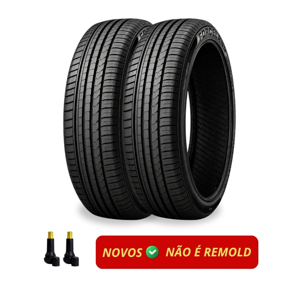 Kit 2 Pneu Golf Jetta Civic Corolla 205/55 ARO 16 Boa Durabilidade 320 e 91V Forceland Novos e Original