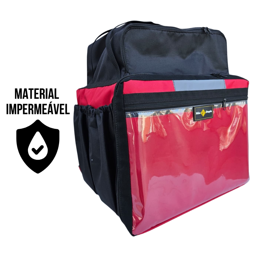 Bag Motoboy Térmica Reforçada 35 cm Bolsa Mochila Entregador Aplicativo Delivery Impermeável Restaurante Pizzaria