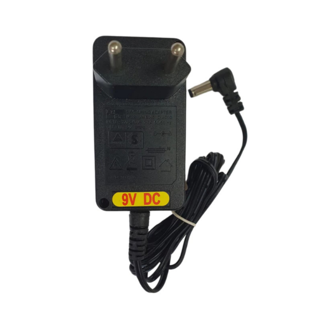 Fonte 9V 1A P4 Negativo Compatível para Teclado e Pedais Bivolt