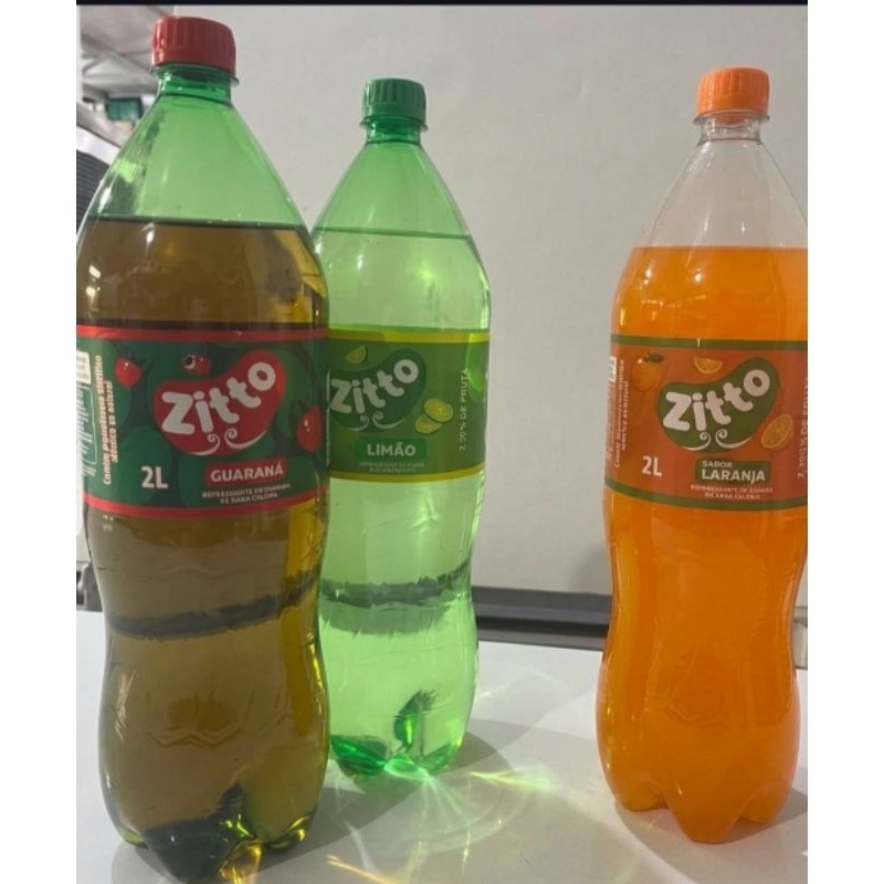 REFRIGERANTE ZITTO 2L. KIT 3 UNIDADES SABORES GUARANA / LIMAO / LARANJA
