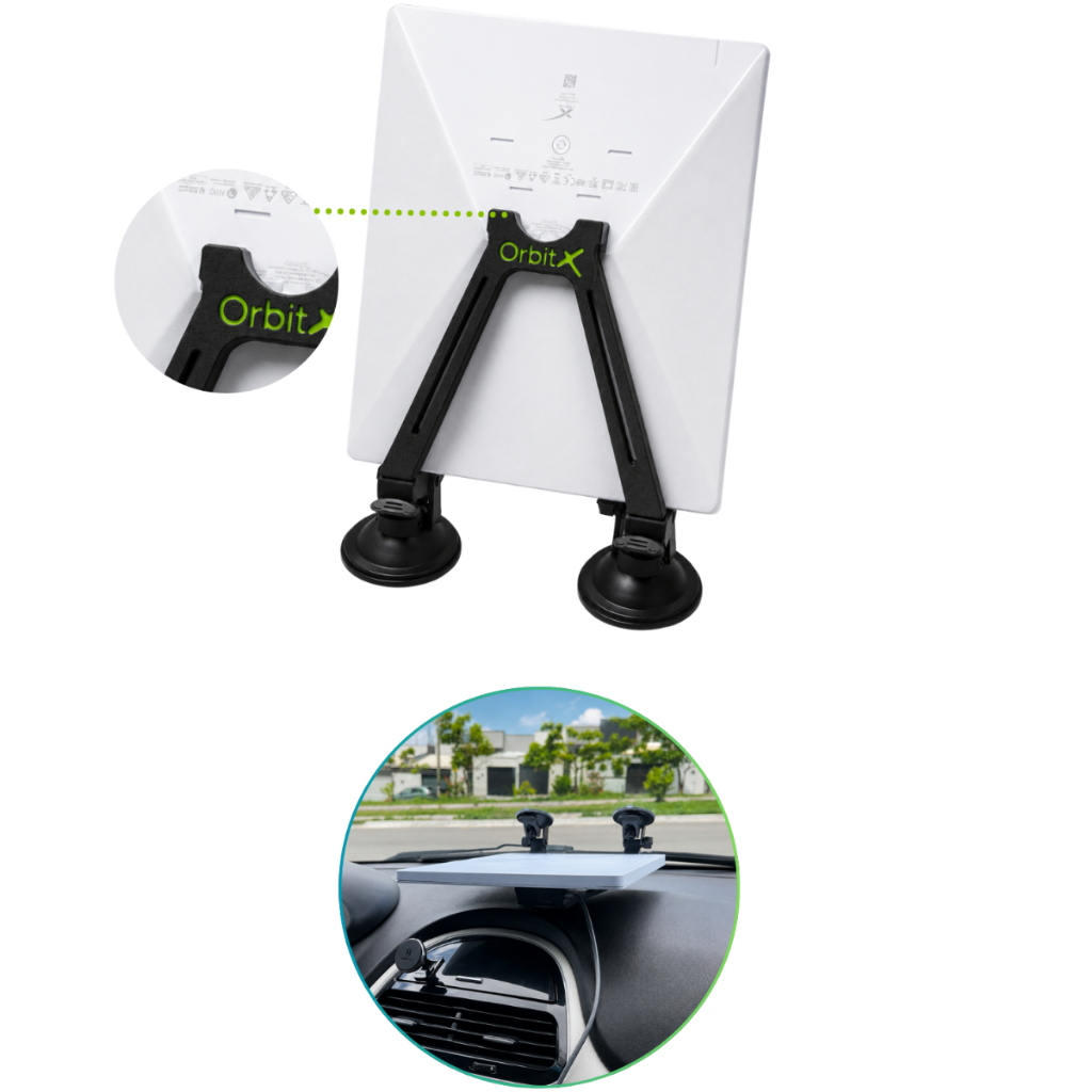 Suporte Starlink Mini Veicular Ventosa Com Proteção / Antimulta