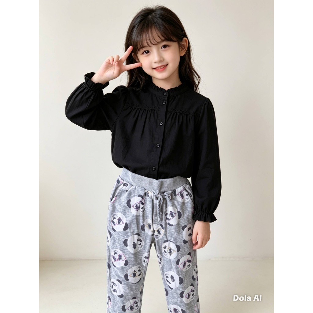 Calça Infantil Feminina, Moletom c/ Elastano, Cinza Desenho, Tam; 3, Marca: Dmbauer