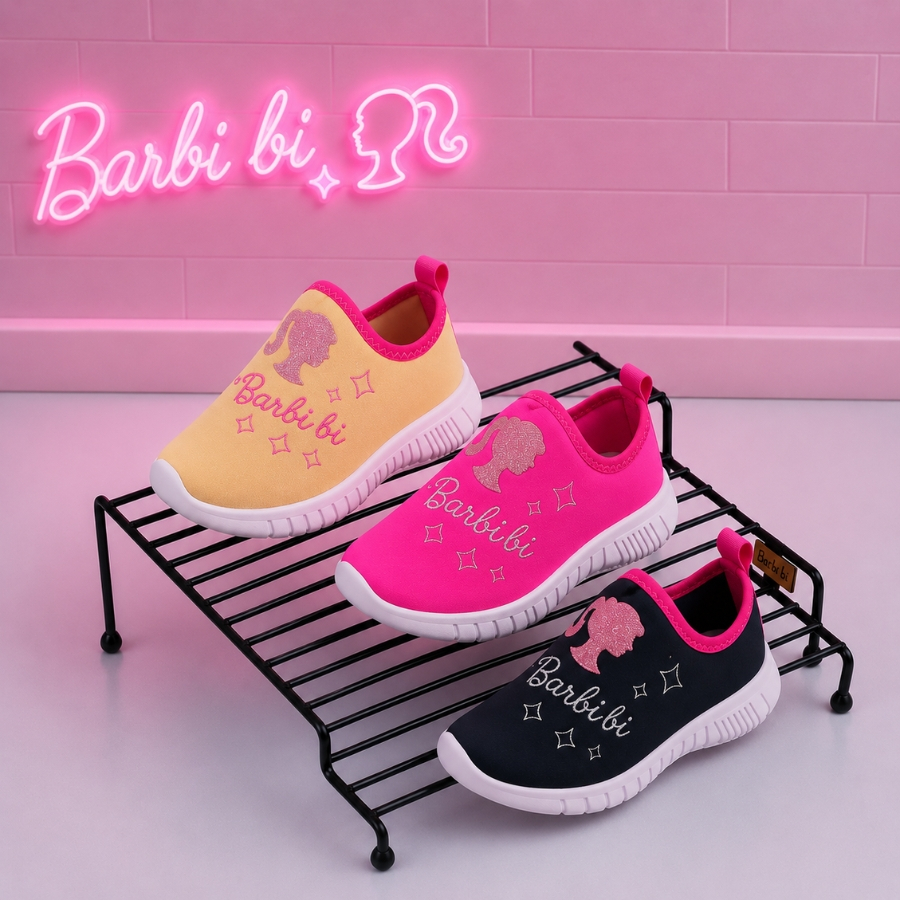 Kit 3 Pares Tênis Infantil Feminino Leve Anatômico Macio Confortável Molekinha Antiderrapante Moda Menina