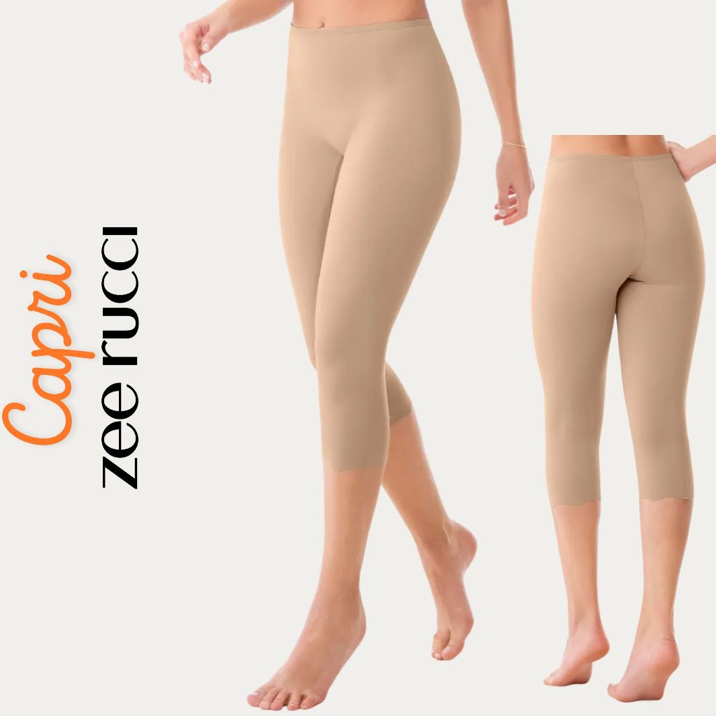 Calça Capri Feminina Segunda Pele Invisible Zee Rucci Modeladora Sem Costura Antimarcas