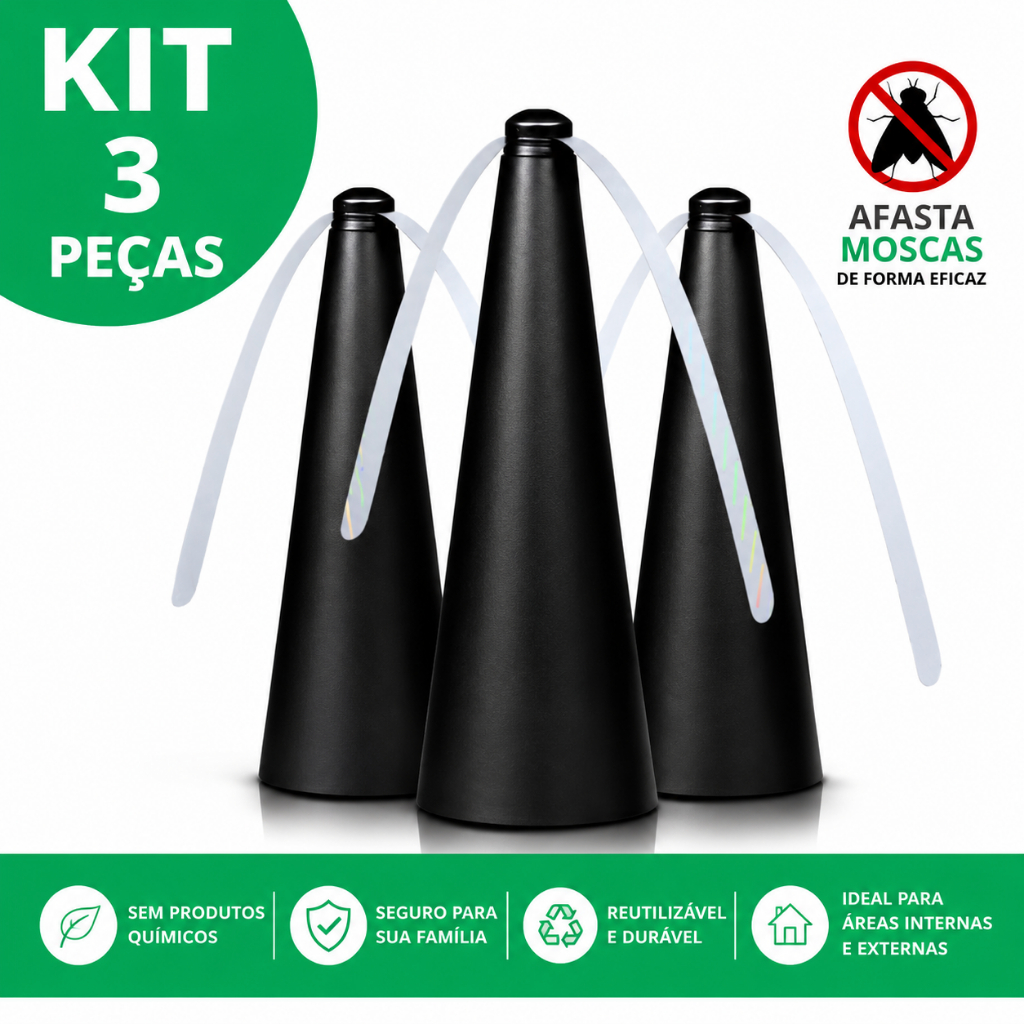Kit 3 Espanta Mosca Ventiladores Repelente de Mosquitos e Insetos para Mesa Área Externa Silencioso