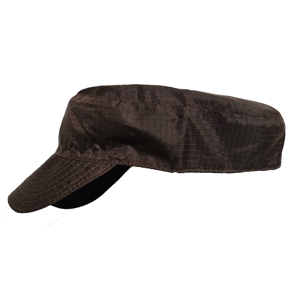 Gorro Velame Marrom Pala Mole Rip Stop Dobrável Militar