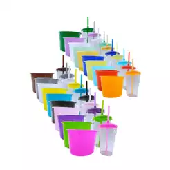 25 Kits Cineminha Balde 1,5 Litros +copo Twister 500ml