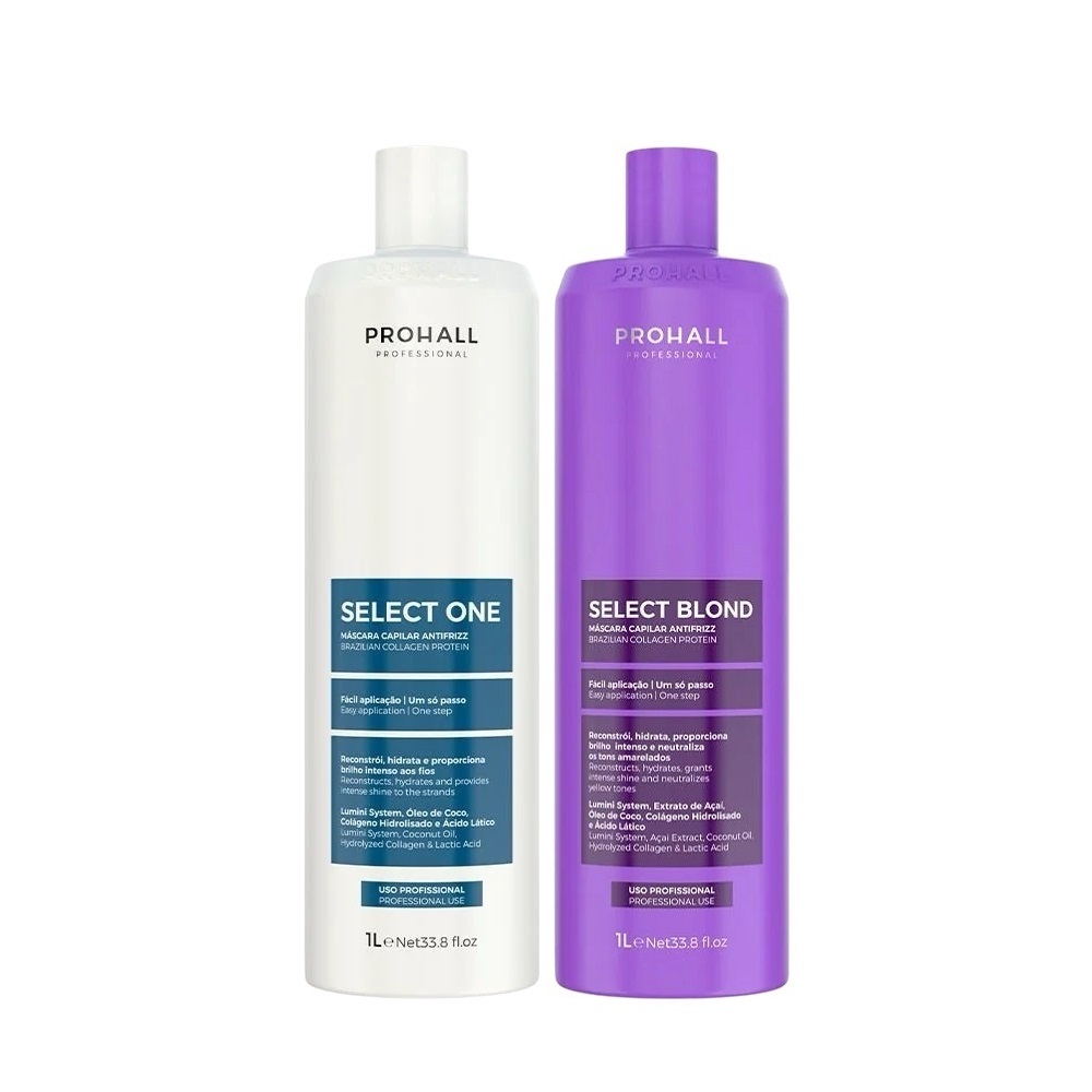 Prohall Selec One 1 Litro + Prohall Blonde 1 Litro Matizante.NF